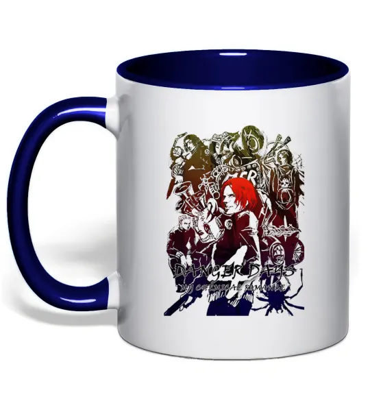 Чашка с цветной ручкой My chemical romance art Глубокий темно-синий фото