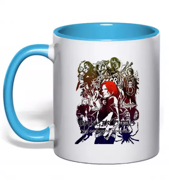 Чашка с цветной ручкой My chemical romance art Голубой фото