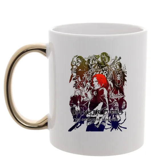 Чашка с цветной ручкой My chemical romance art Золото фото