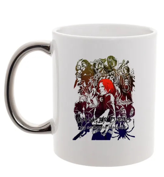 Чашка с цветной ручкой My chemical romance art Серебро фото