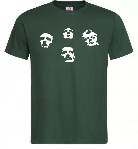 Чоловіча футболка Queen faces Темно-зелений фото