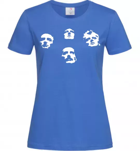 Жіноча футболка Queen faces Яскраво-синій фото