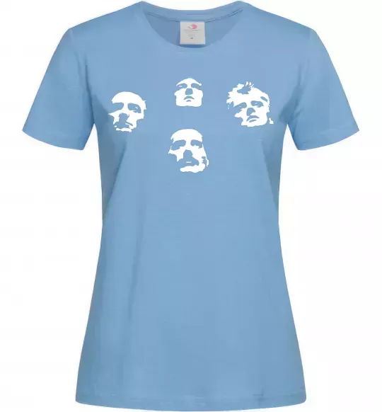 Жіноча футболка Queen faces Блакитний фото