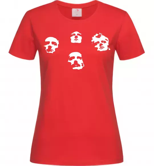 Жіноча футболка Queen faces Червоний фото