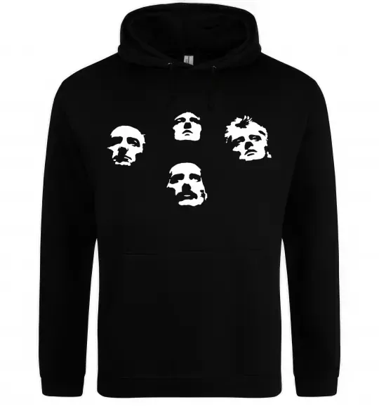 Мужская толстовка (худи) Queen faces Черный фото