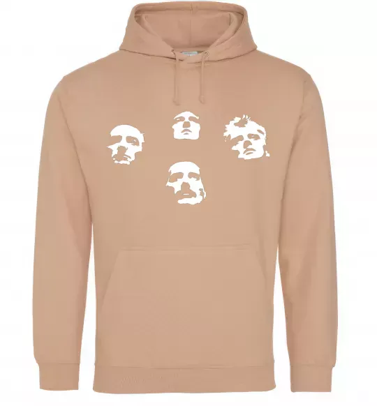 Мужская толстовка (худи) Queen faces Песочный фото