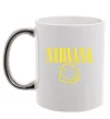 Чашка з кольоровою ручкою Nirvana logo Срібло Чашка з кольоровою ручкою Nirvana logo Срібло фото