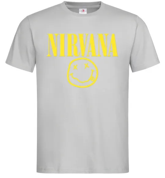 Мужская футболка Nirvana logo Серый фото