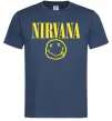 Мужская футболка Nirvana logo Темно-синий фото