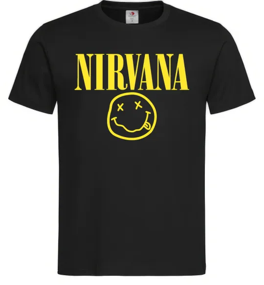 Мужская футболка Nirvana logo Черный фото
