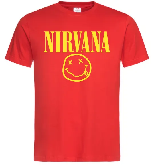 Мужская футболка Nirvana logo Красный фото