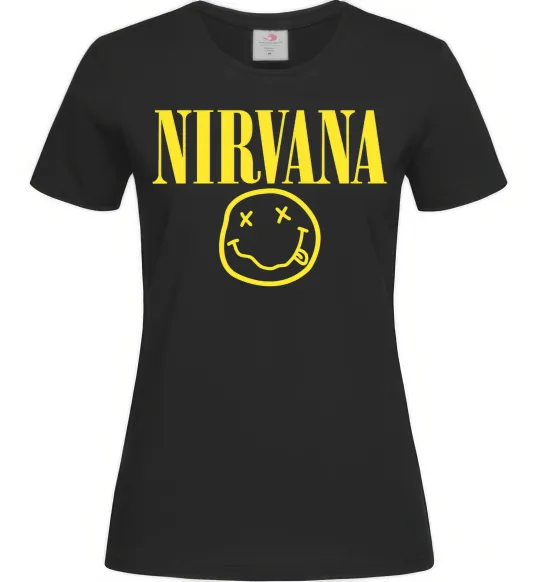 Женская футболка Nirvana logo Черный фото