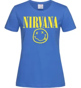 Женская футболка Nirvana logo Ярко-синий фото