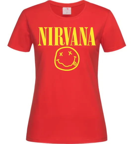 Женская футболка Nirvana logo Красный фото