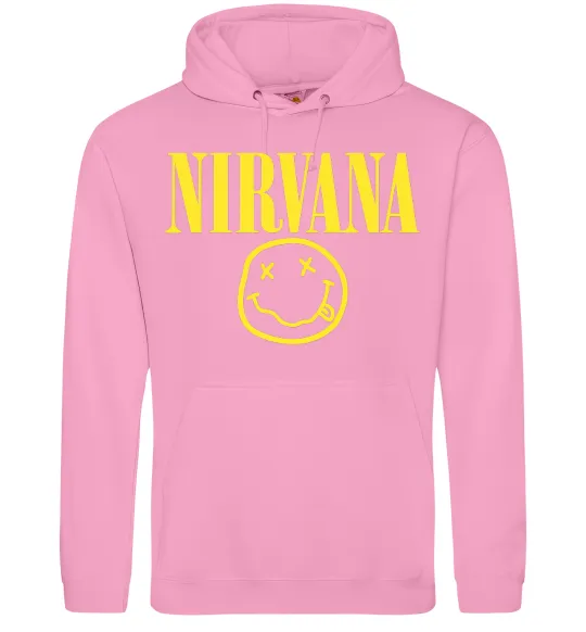 Чоловіча толстовка (худі) Nirvana logo Рожевий фото