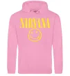 Чоловіча толстовка (худі) Nirvana logo Рожевий фото