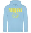 Чоловіча толстовка (худі) Nirvana logo Блакитний фото