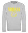 Свитшот Nirvana logo Серый меланж фото