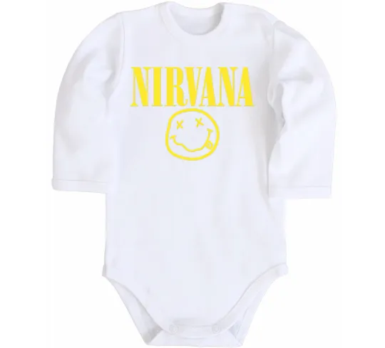 Детский боди Nirvana logo Белый фото