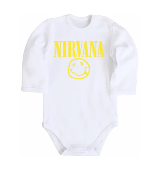 Детский боди Nirvana logo Белый фото