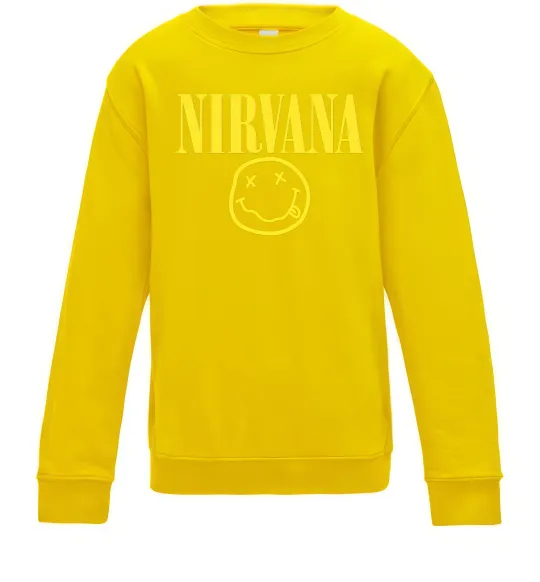 Детский Свитшот Nirvana logo Солнечно желтый фото