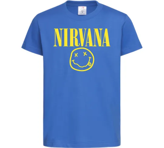 Детская футболка Nirvana logo Ярко-синий фото