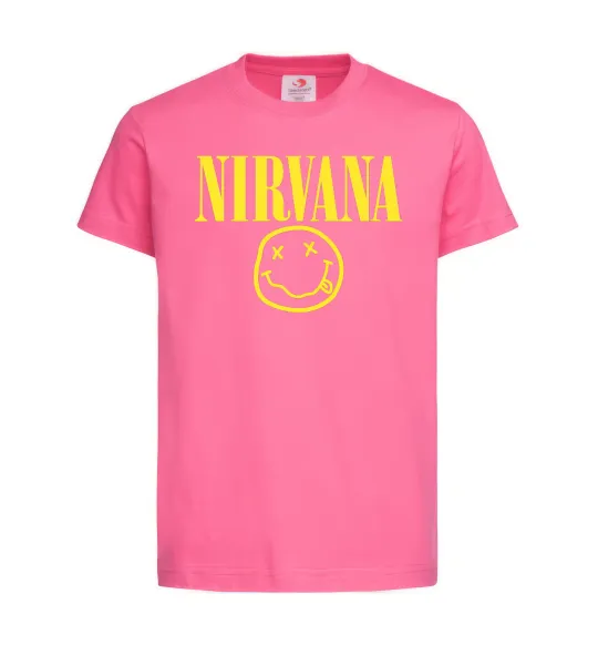Детская футболка Nirvana logo Ярко-розовый фото