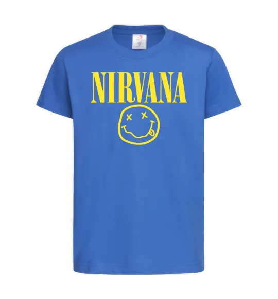 Детская футболка Nirvana logo Ярко-синий фото