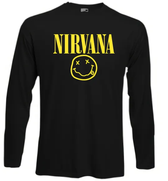 Лонгслів Nirvana logo Чорний фото