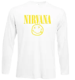 Лонгслів Nirvana logo Білий фото