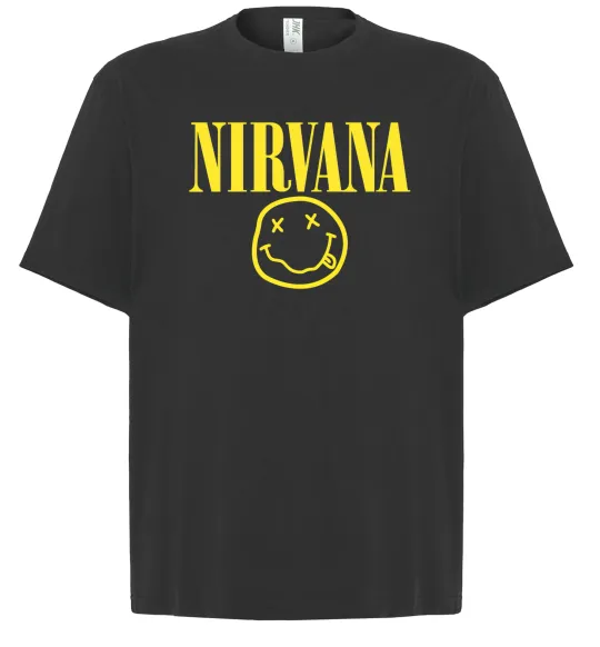 Футболка Оверсайз Nirvana logo Чорний фото