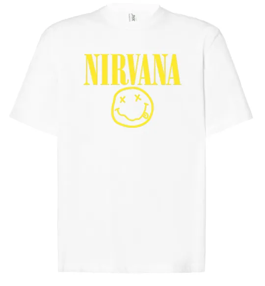Футболка Оверсайз Nirvana logo Білий фото