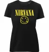 Женская премиум футболка Nirvana logo Черный Женская премиум футболка Nirvana logo Черный фото