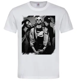 Чоловіча футболка Nirvana band photo Білий фото