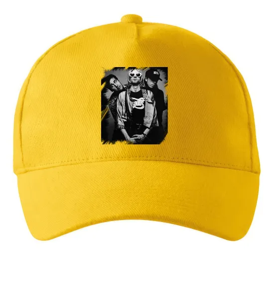 Кепка Nirvana band photo Сонячно жовтий фото