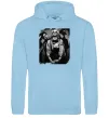 Мужская толстовка (худи) Nirvana band photo Голубой фото