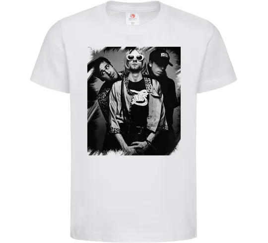 Детская футболка Nirvana band photo Белый фото