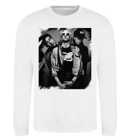 Світшот Nirvana band photo Білий фото