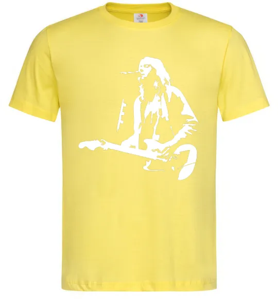 Чоловіча футболка Kurt Cobain guitar Лимонний фото