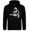Мужская толстовка (худи) Kurt Cobain guitar Черный фото