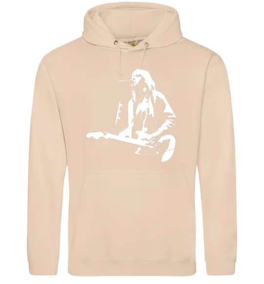 Мужская толстовка (худи) Kurt Cobain guitar Песочный фото