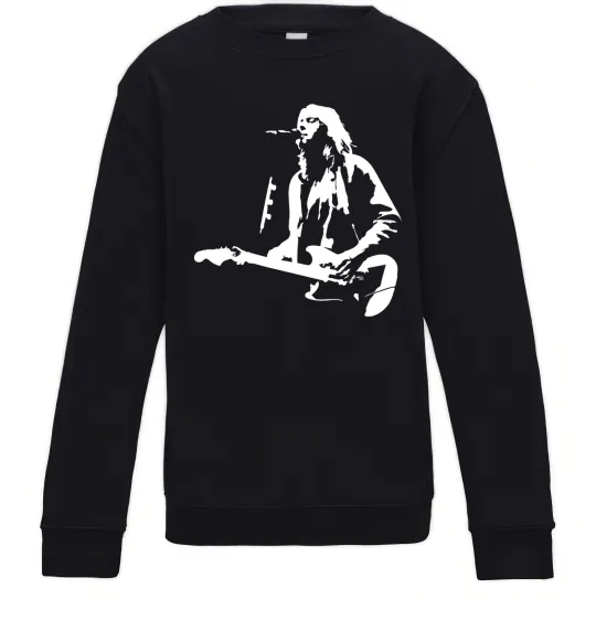 Детский Свитшот Kurt Cobain guitar Черный фото