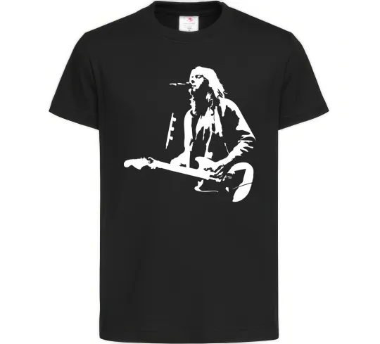 Детская футболка Kurt Cobain guitar Черный фото