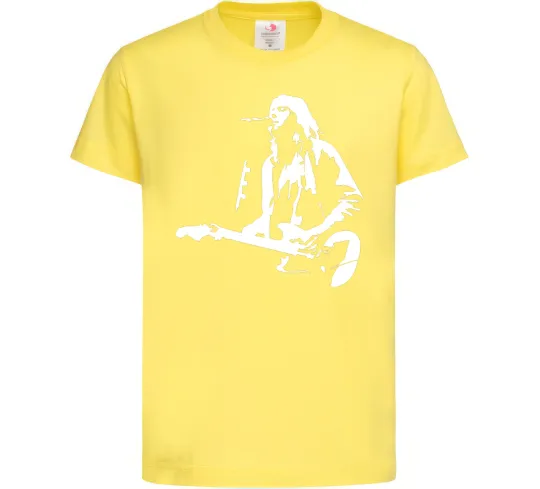 Детская футболка Kurt Cobain guitar Лимонный фото