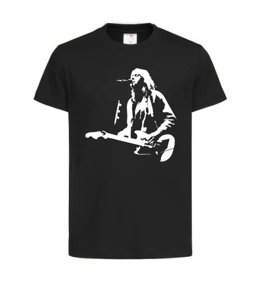 Детская футболка Kurt Cobain guitar Черный фото
