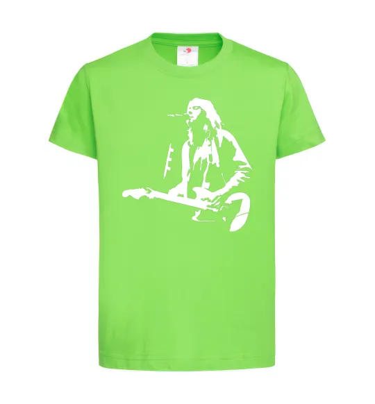 Детская футболка Kurt Cobain guitar Лаймовый фото