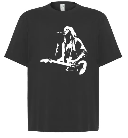 Футболка Оверсайз Kurt Cobain guitar Чорний фото