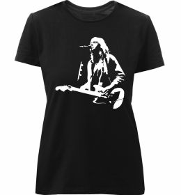 Женская премиум футболка Kurt Cobain guitar