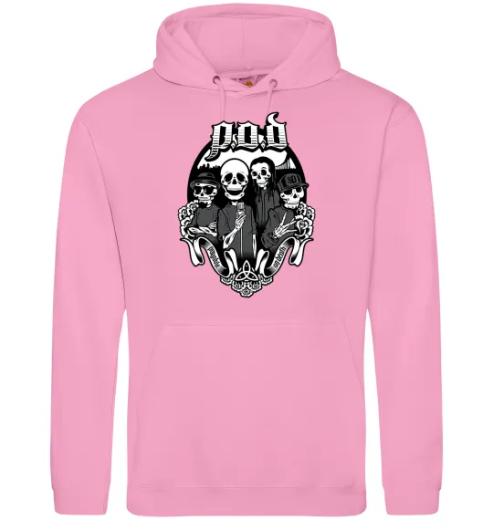 Женская толстовка (худи) POD skeletons Розовый фото