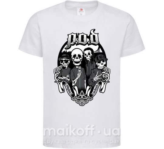 Детская футболка POD skeletons Белый фото